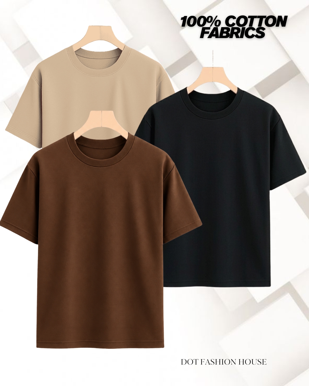 3 Pcs Premium Regular Fit T-Shirt for Men