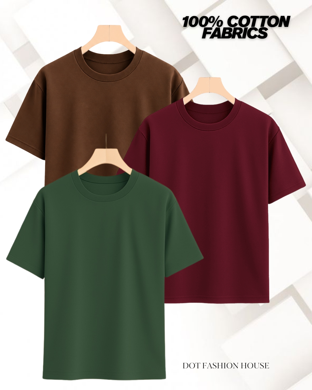 3 Pcs Premium Regular Fit T-Shirt for Men